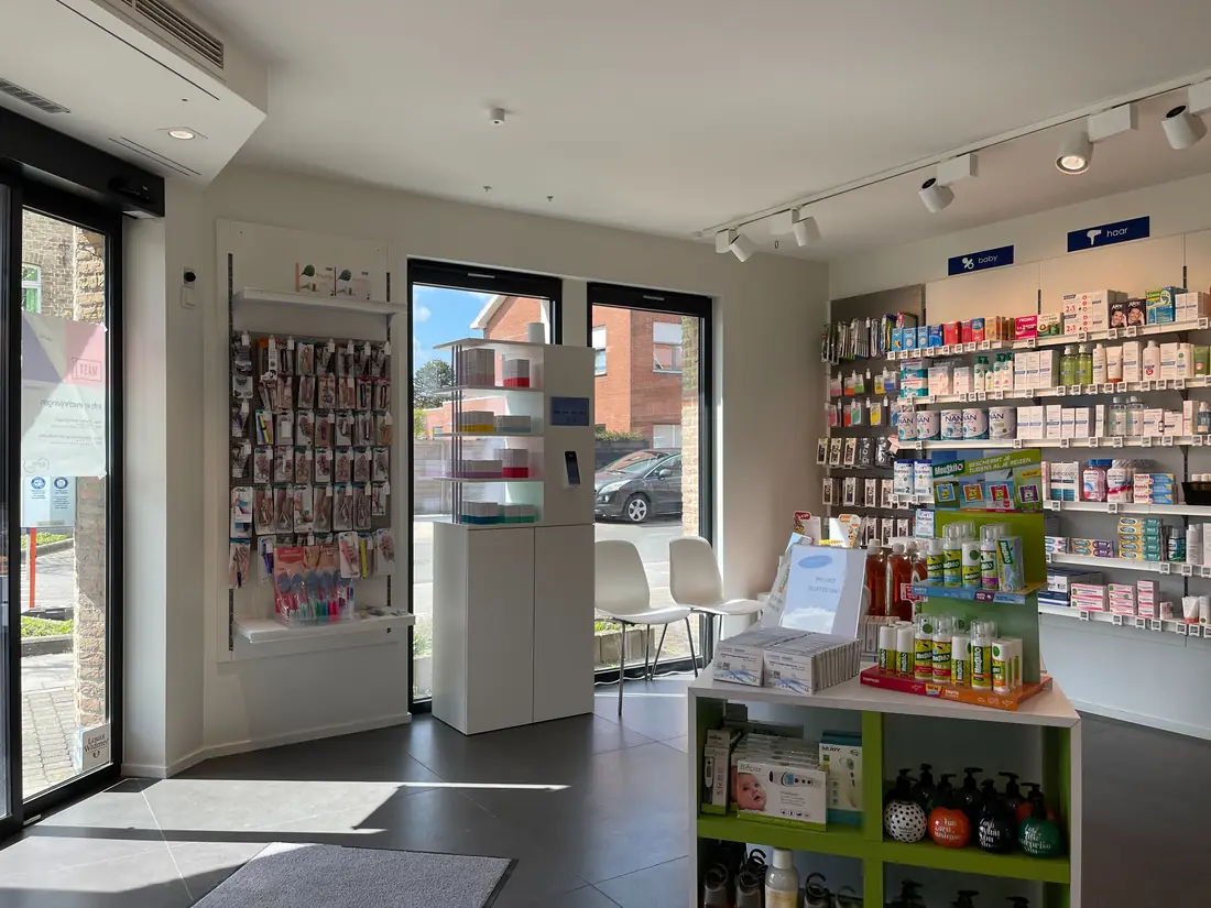 Mazi Beauty in a Belgian pharmacy