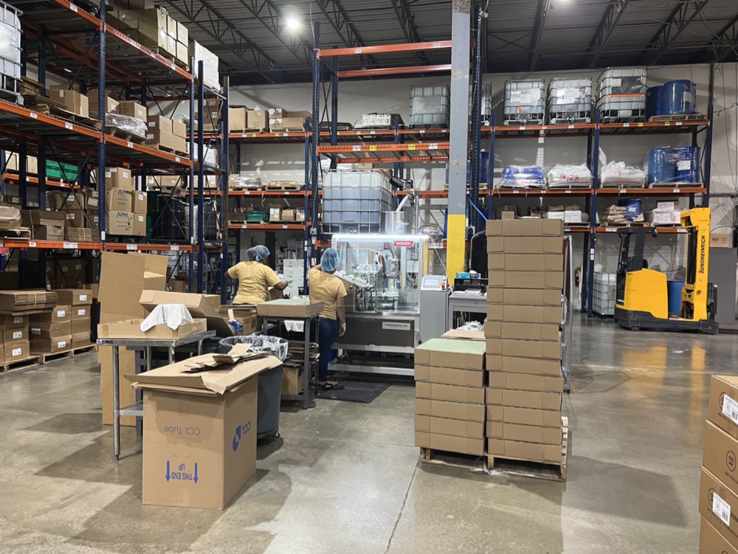 Finished units ready for distribution